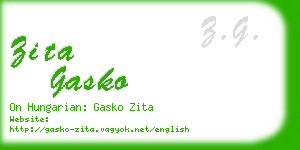 zita gasko business card